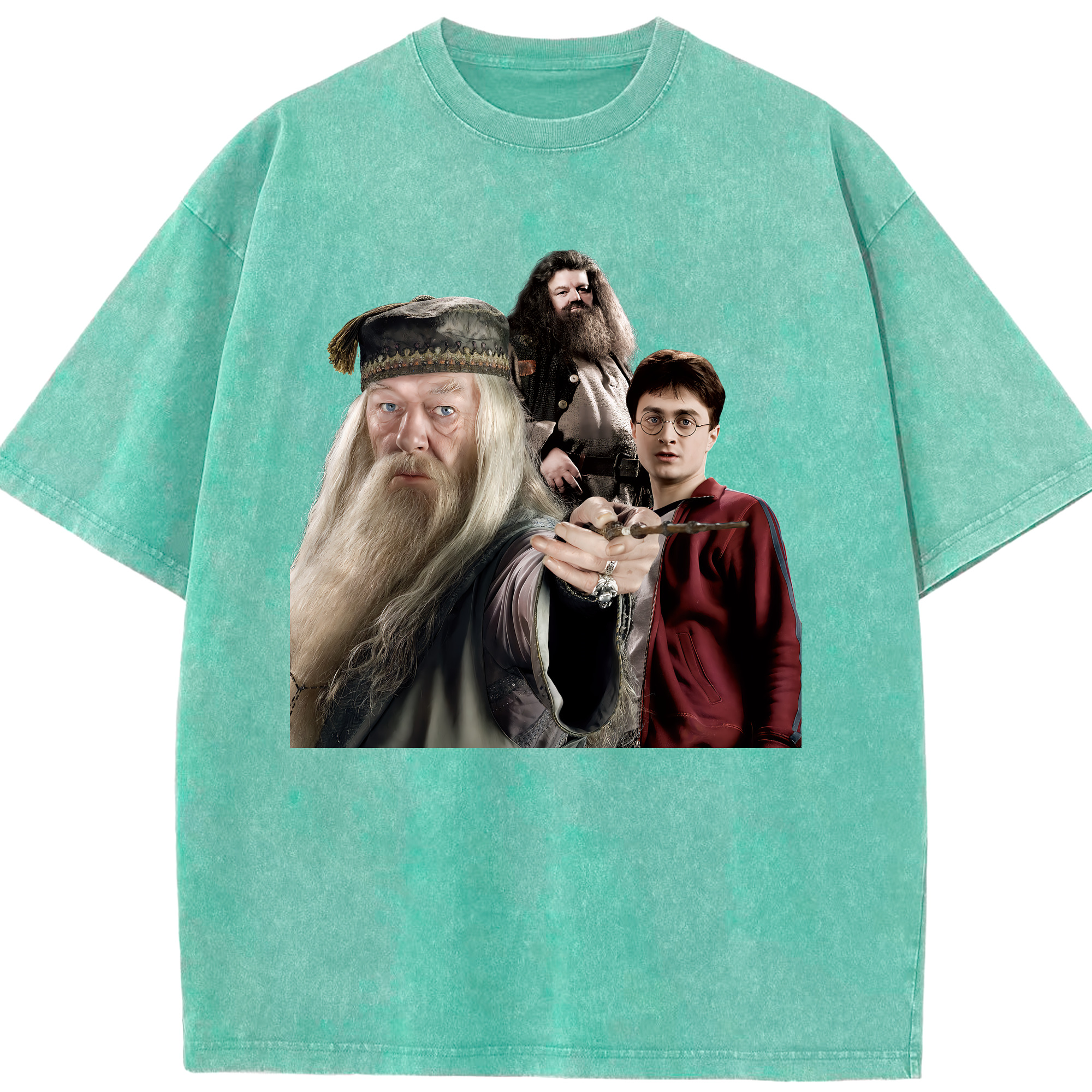 （画像用） Harry Potter ハリー・ポッターシリーズ 綿100% ヴィンテージ風 半袖Tシャツ（フロントプリント）